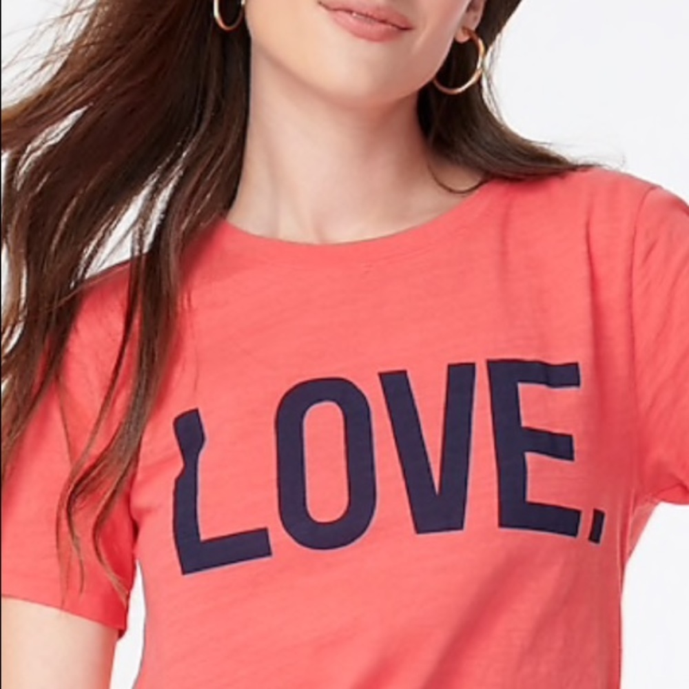 NWT JCrew Vintage Cotton Crewneck “LOVE” T-Shirt